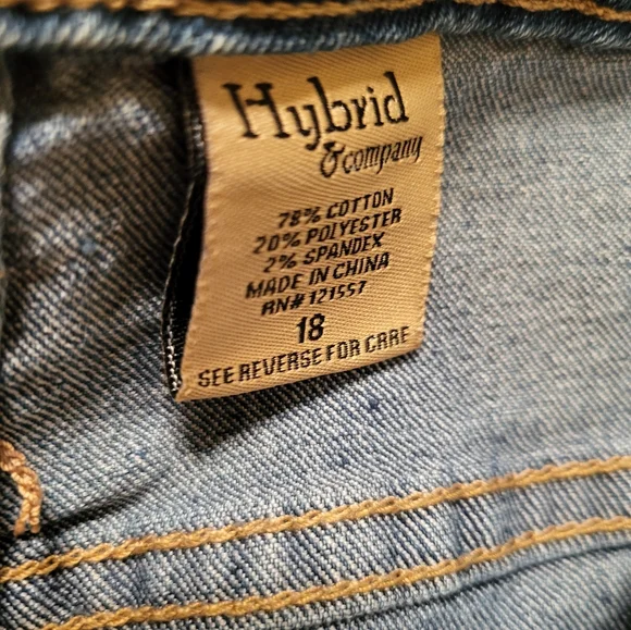 Hybrid & Company Denim Blue Jeans Size 18 - Picture 3 of 4